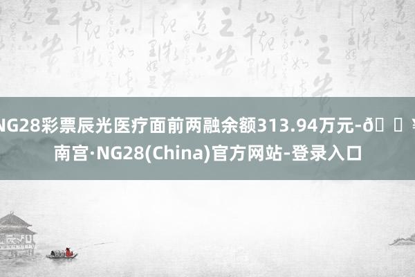 NG28彩票辰光医疗面前两融余额313.94万元-🔥南宫·NG28(China)官方网站-登录入口