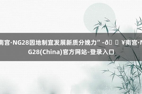 南宫·NG28因地制宜发展新质分娩力”-🔥南宫·NG28(China)官方网站-登录入口