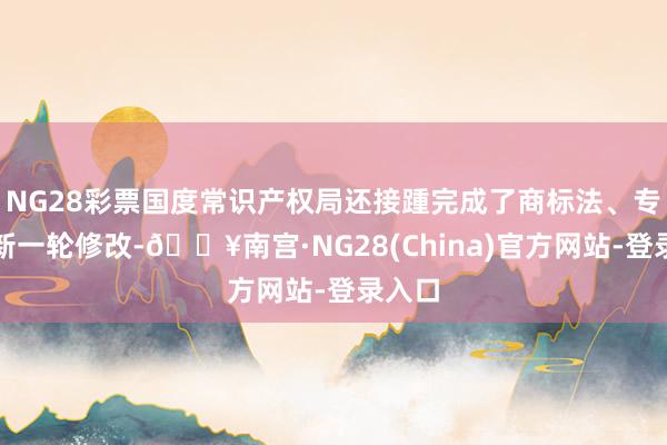 NG28彩票国度常识产权局还接踵完成了商标法、专利法新一轮修改-🔥南宫·NG28(China)官方网站-登录入口