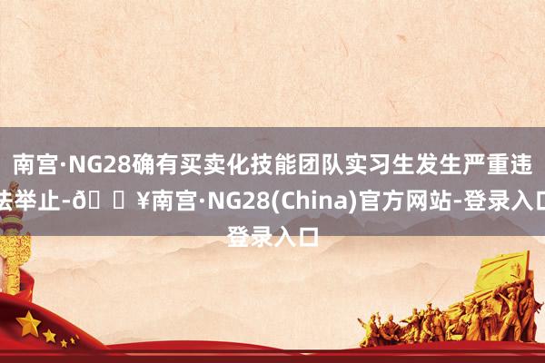 南宫·NG28确有买卖化技能团队实习生发生严重违法举止-🔥南宫·NG28(China)官方网站-登录入口